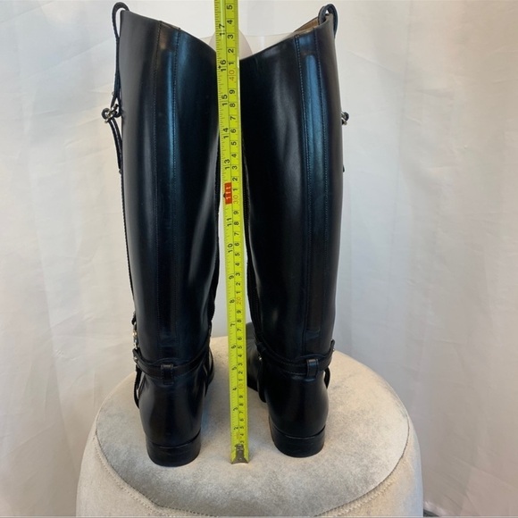 GUCCI Black Charlotte Flat Riding Boot Sz 38.5 equestrian - Picture 7 of 16